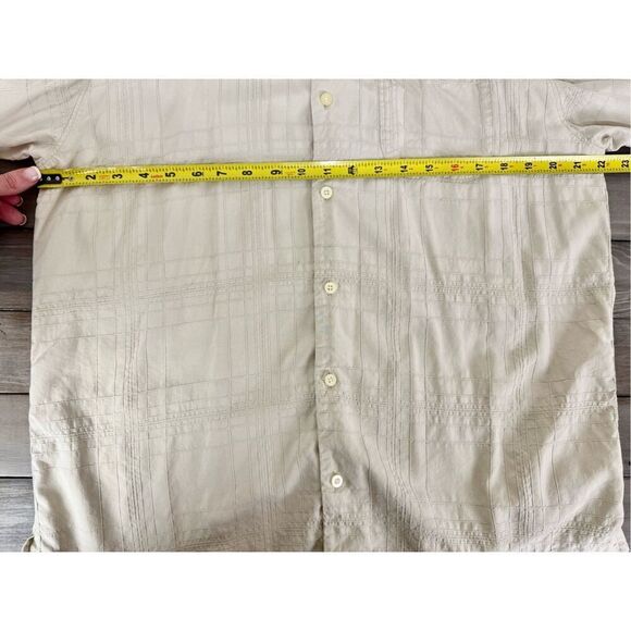 Tommy Bahama 100% Silk Men’s Button Cream Shirt Size Large - Picture 6 of 7